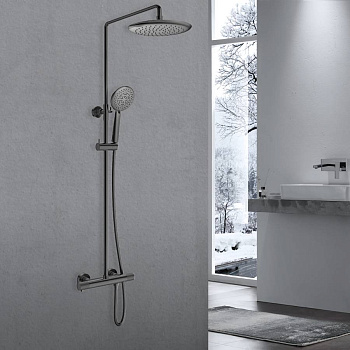 Душевая стойка Desire VSFS-1D0TGM термостатическая, вороненая сталь Душевая стойка Desire VSFS-1D0TGM термостатическая, вороненая сталь