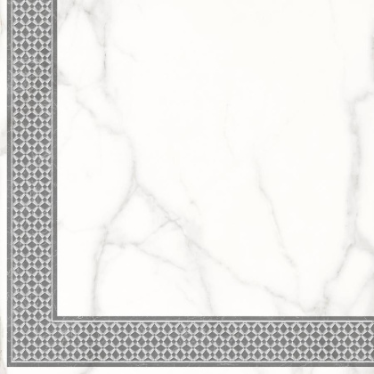 7346-0004-1001 Декор кер. Каррара Нова_LB Бел. 45*45 _декор 2_ 1 \4