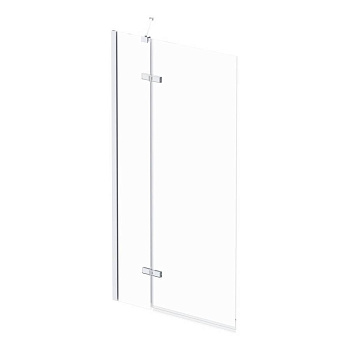 W45BS-D3W5-140CT Tender Шторка на борт ванны 80х140, поворотная с неподвижным элементом, Хром, прозр