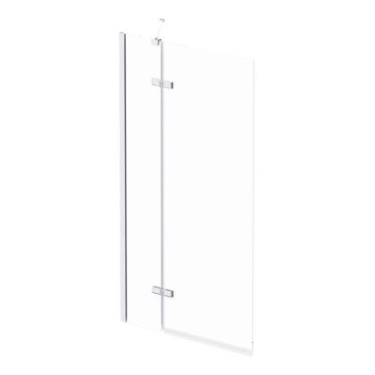 W45BS-D3W5-140CT Tender Шторка на борт ванны 80х140, поворотная с неподвижным элементом, Хром, прозр