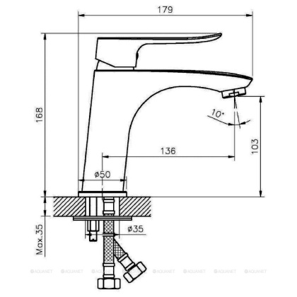 Смеситель для раковины Agger Nice A2502100 Смеситель для раковины Agger Nice A2502100
