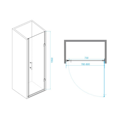 Душевая дверь RGW PA-06B, RGW 41080608-54