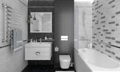 Керамогранит Loft чёрный 30х60 (8шт_1,44м2), м2