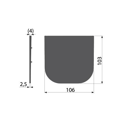 Заглушка для закрытия дренажного канала с торца