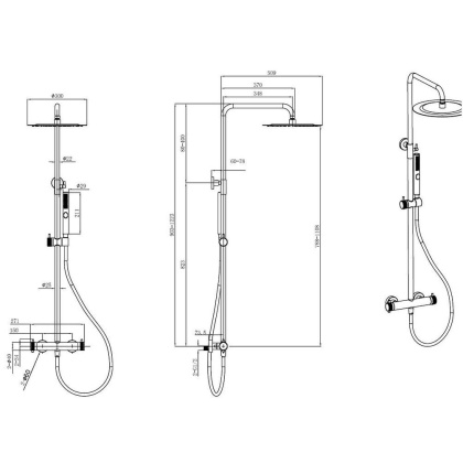 Душевая стойка Allen Brau Fantasy 5.11001-BN никель браш Душевая стойка Allen Brau Fantasy 5.11001-BN никель браш