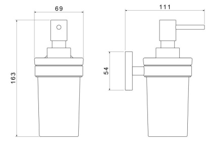 Дозатор AQUATEK, матовый черный AQ4105MB ЕВРОПА
