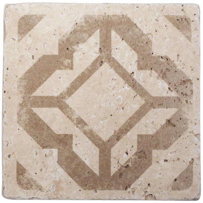 Натуральный травертин, ORNAMENT №7 10x10, Provance