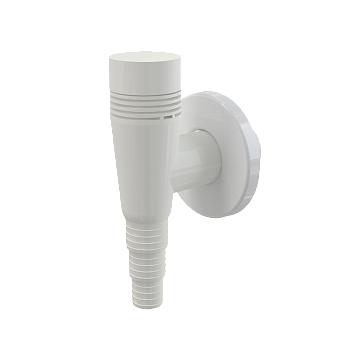 Сифон для стиральной машины наружный с разрывным клапаном, белый 
