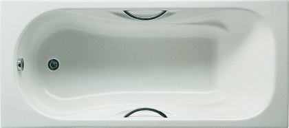 MALIBU чугунная ванна 170Х75 C/(F,OA,ER) БЕЛ С противоскользящим покрытием дна