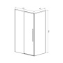 Душевой уголок Slim-N VSR-4SN9013CLB, 1300*900, черный, стекло прозрачное