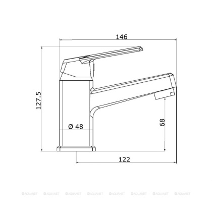 Смеситель для раковины OneLife P02-021w полимерный