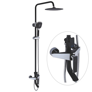 Душевая система латунь черный R1336H Душевая система латунь черный R1336H