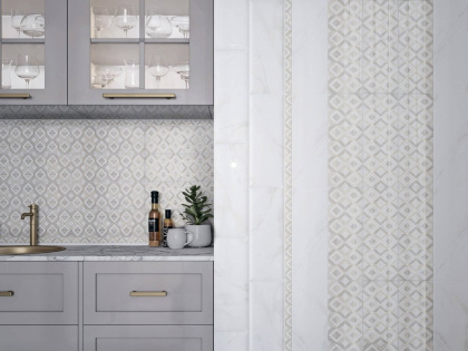 Бордюр OS\A22\15135 Сибелес белый 3*40*8 (уп\22шт), шт