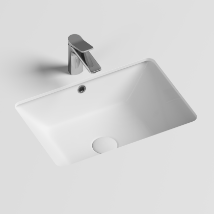 Умывальник прямоугольный встраиваемый под столешницу Element 550*400*185мм, с крепежом и шаблоном для установки Умывальник прямоугольный встраиваемый под столешницу Element 550*400*185мм, с крепежом и шаблоном для установки