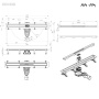 W01SC-S11-060-05SB MasterFlow Трап для душа линейный универс затвор Slim line 60см цвет сталь мат W01SC-S11-060-05SB MasterFlow Трап для душа линейный универс затвор Slim line 60см цвет сталь мат