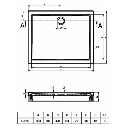 Акриловый душевой поддон Riho Davos 273 100x80 белый + панель DA7300500000000 Акриловый душевой поддон Riho Davos 273 100x80 белый + панель DA7300500000000