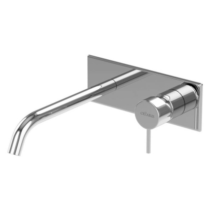 LEAF-BLI1-20-L-SR Смеситель для раковины встраиваемый однорычажный, с тонкой ручкой, на единой площадке Исполнение: Sunrise 