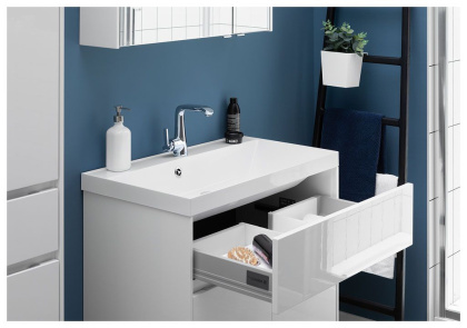 Мебель для ванной Aquanet Латина 60 белый (2 ящика) Мебель для ванной Aquanet Латина 60 белый (2 ящика)