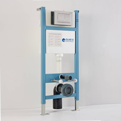 Система инсталляции Olive's с кнопкой PORTO хром,  ширина 48 см, арт. M48010-PR412C