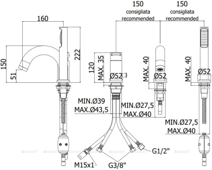 Смеситель на борт ванны Paffoni Joker JK040LCR Смеситель на борт ванны Paffoni Joker JK040LCR