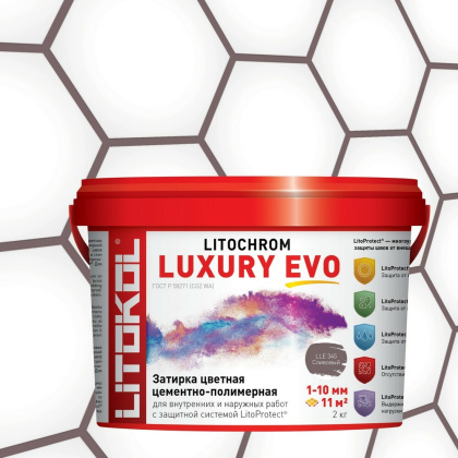 Затирка полимерно-цементная LITOCHROM LUXURY EVO  LLE 345 Сливовый Затирка полимерно-цементная LITOCHROM LUXURY EVO  LLE 345 Сливовый