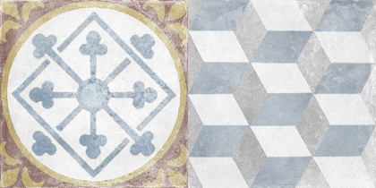 Плитка настенная Atlas серый микс 08-00-06-2457 20х40 (15шт/1,2м2),м2