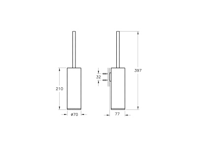 Origin Держатель ершика, цвет медный Origin Держатель ершика, цвет медный