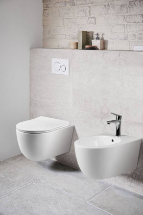 Унитаз подвесной Evo VT1-34S безободковый, цвет белый, ультратонкое soft-close сиденье Унитаз подвесной Evo VT1-34S безободковый, цвет белый, ультратонкое soft-close сиденье