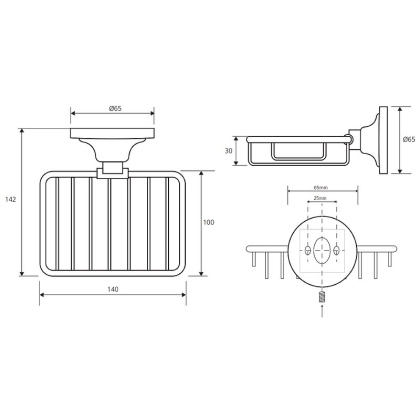 Мыльница Bemeta Retro bronze 144108167 Бронза Мыльница Bemeta Retro bronze 144108167 Бронза