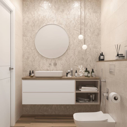 Керамическая плитка Creto Плитка Royal Sand Grey W M 25х75 NR Mat 1 Керамическая плитка Creto Плитка Royal Sand Grey W M 25х75 NR Mat 1