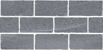 Бордюр Роверелла серый мозаичный 34,5x14,7x0,9