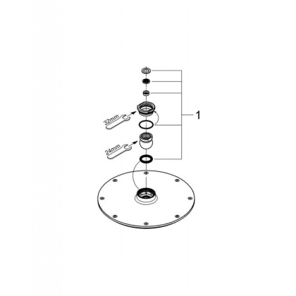 Верхний душ GROHE Rainshower Cosmopolitan 210, хром (28373000) Верхний душ GROHE Rainshower Cosmopolitan 210, хром (28373000)