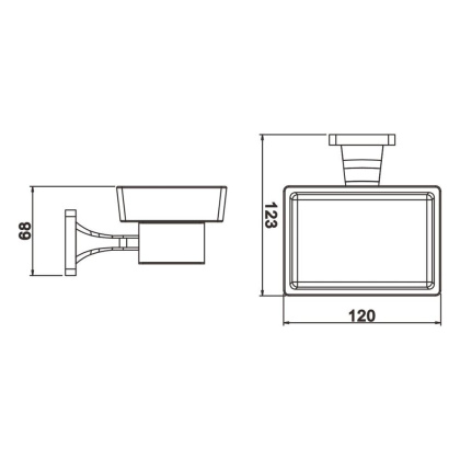 Мыльница стеклянняа, RG1503H Rose, Черный