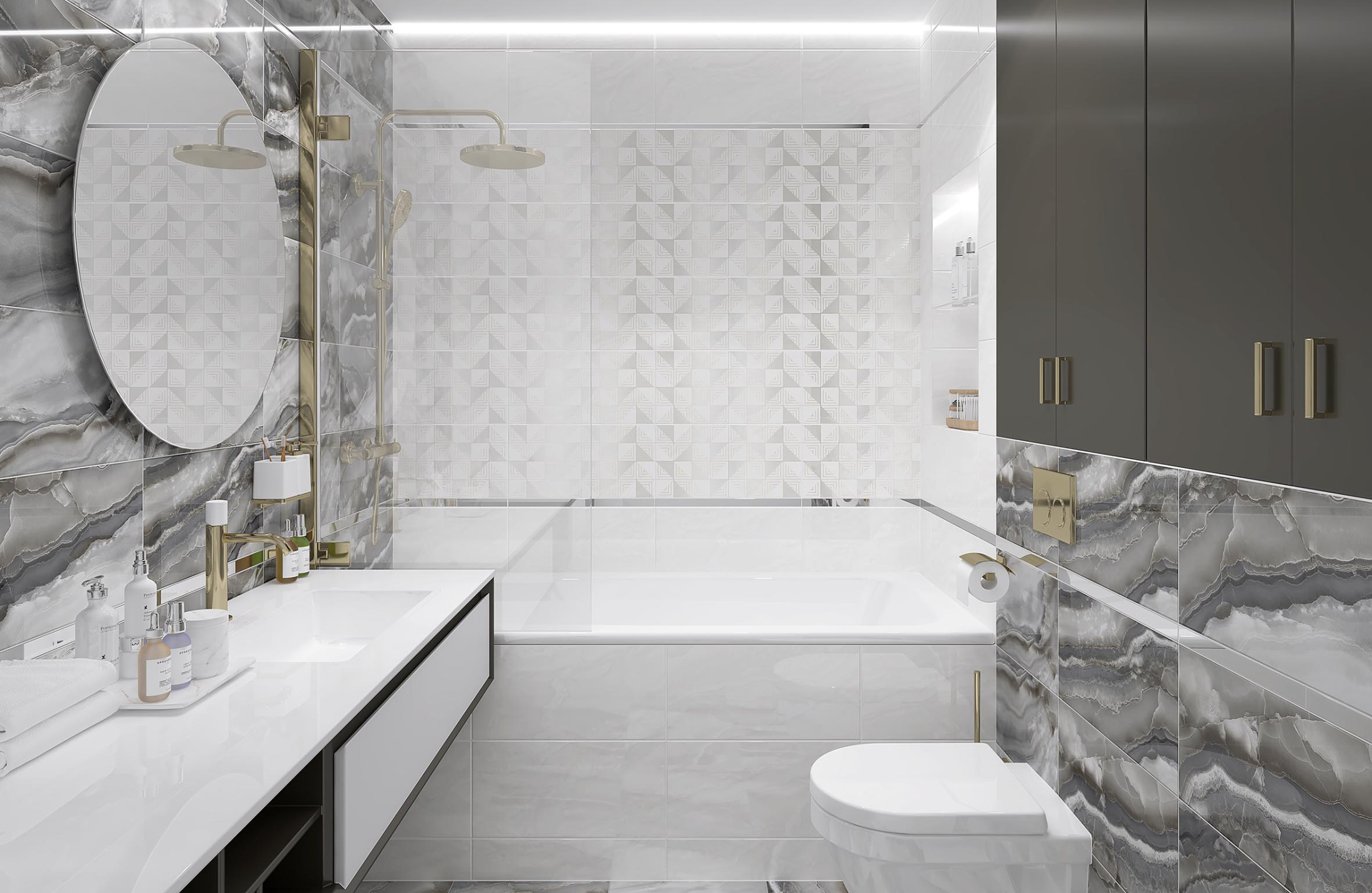 Плитка настенная 34069 Mania белый 25*50 (12шт/1,5м2),м2