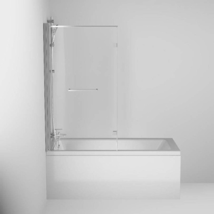 DX35WBS-D7W1-150MT Душ.шторка на борт ванны 150х80,профиль анод,стекло прозрачное,полотенцедержатель