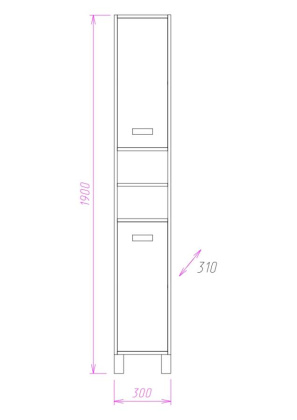 Пенал Onika Гамма 30 напольный, ясень шимо/венге, универсальный Пенал Onika Гамма 30 напольный, ясень шимо/венге, универсальный