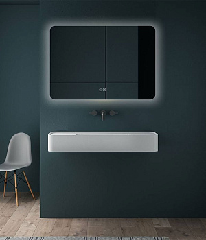 Зеркало LED VLM-3BE800-2 800х600 c сенсорным выключателем и диммером, антизапотевание Зеркало LED VLM-3BE800-2 800х600 c сенсорным выключателем и диммером, антизапотевание