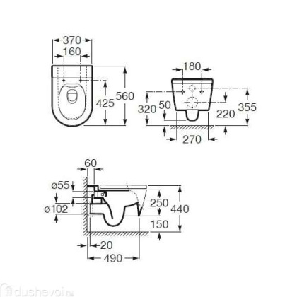 INSPIRA ROUND Чаша подвесного унитаза rimless INSPIRA ROUND Чаша подвесного унитаза rimless