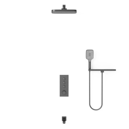 Душевой комплект VSFW-431T1RGM встраиваемый, термостатический, 3 режима, вороненая сталь Душевой комплект VSFW-431T1RGM встраиваемый, термостатический, 3 режима, вороненая сталь