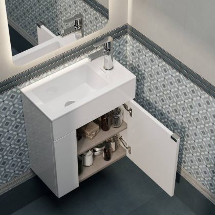 Раковина LATO встраиваемая сверху 50, белая глянцевая