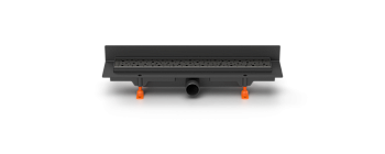 Душевой лоток 45 см Creto Quadro CRE-450 QB-P с решеткой, черный