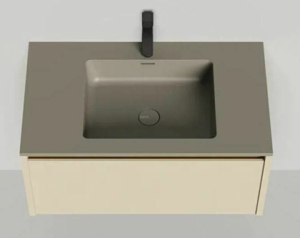 Подвесная тумба Domino 800, эмаль, под встраиваемую раковину, гладкий фасад