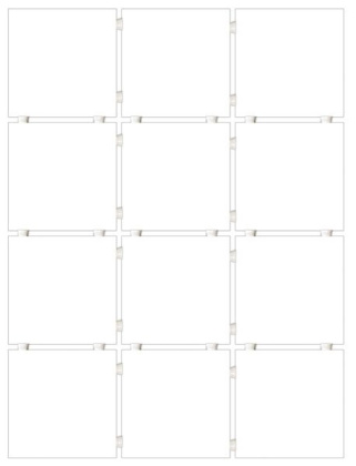 Плитка настенная 1146Н Конфетти белый блестящий,полотно 29,8х39,8 из 12 частей 9,8х9,8(96шт0,922м2), м2