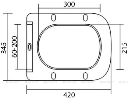Сиденье дюропласт, soft close, металлическое крепление, BB3105SC Сиденье дюропласт, soft close, металлическое крепление, BB3105SC