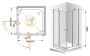 ELENA-W-A-22-100-P-Cr Душевой уголок