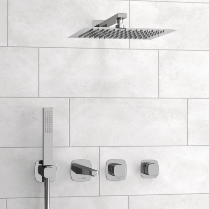 A8651.313.314.090.118.326.087.103 Встраиваемый комплект для ванны с верхней душевой насадкой, лейкой