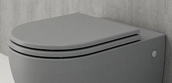 Сиденье с крышкой XL, дюропласт, плав.опускание, мат. серый, A0320-006, шт Сиденье с крышкой XL, дюропласт, плав.опускание, мат. серый, A0320-006, шт