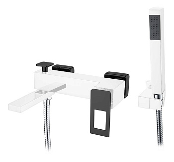 Смеситель для ванны QChromeBlack_Комплект Смеситель для ванны QChromeBlack_Комплект