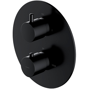 Смеситель термостатический для душа, элемент наружного монтажа OMNIRES Y Y1236ROBL (черный)