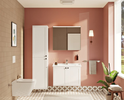 Зеркальный шкафчик 80 см с подсветкой